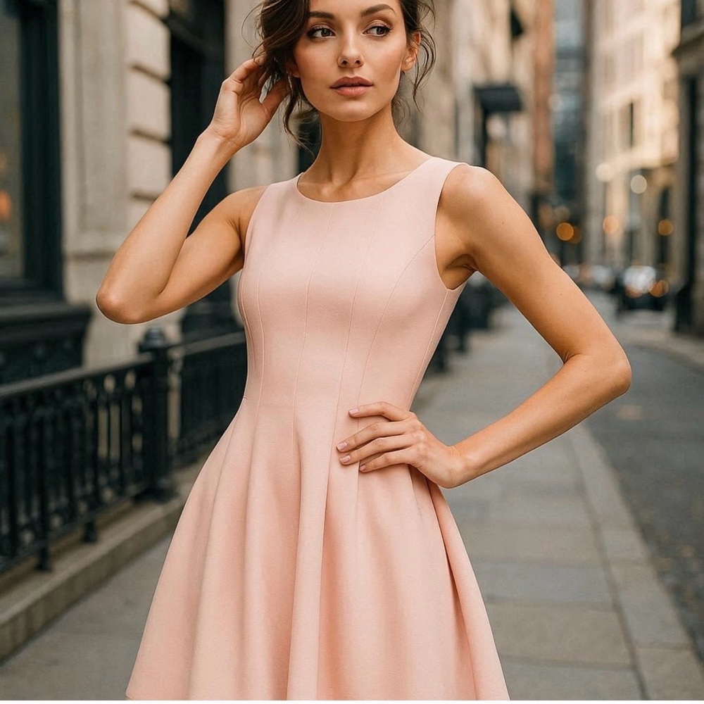 Calvin Klein Blush Midi Dress - Picture 2 of 12